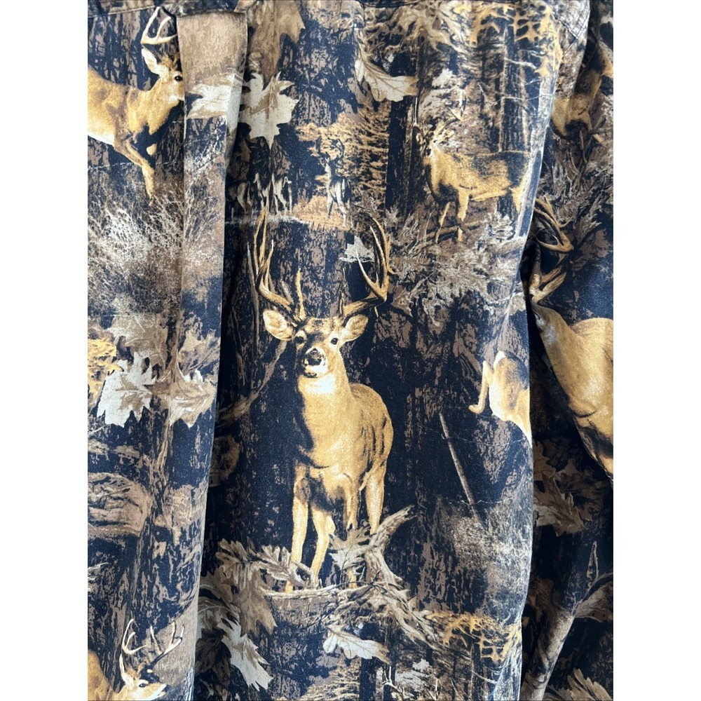 North River Outfitters Mens Button Down Shirt Deer Hunting Long Sleeve Medium - Picture 5 of 10